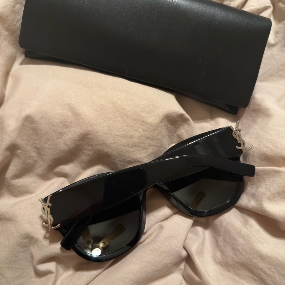 **AUTHENTIC** Saint Laurent Glossy Black Sunglasses